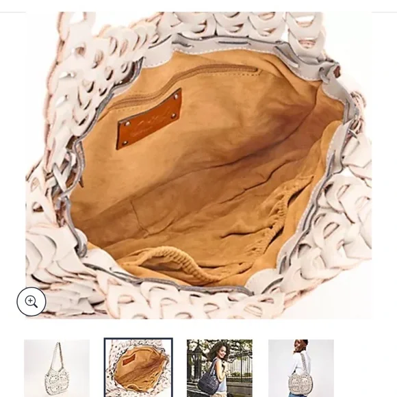 Patricia Nash Giraldi Hobo Shoulder Bag 2 bags brown and white - Picture 3 of 3